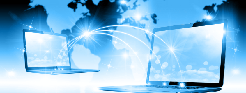 ordenadores conectandose mendiante internet