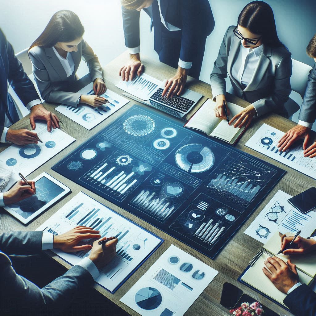 un equipo de profesionales analizando graficos